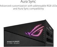 ROG Strix 850W Gold Aura Edition Tam Modüler Masaüstü Güç Kaynağı 80+ Gold Sertifikalı ATX 3.0 Cybenetics Lambda A++ PCIe