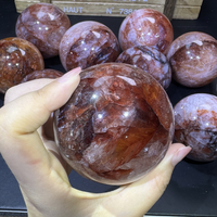 Vente en gros de boules d'artisanat en cristal de haute qualité, sphères de quartz rouge naturel pour la décoration de la maison