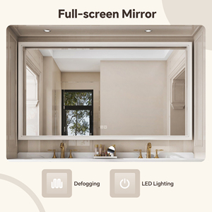 Mueble de <span class=keywords><strong>Baño</strong></span> Estilo Francés <span class=keywords><strong>con</strong></span> Lavabo Doble, Gabinete de Madera Sólida <span class=keywords><strong>y</strong></span> <span class=keywords><strong>Espejo</strong></span> Inteligente <span class=keywords><strong>con</strong></span> Almacenamiento para Baños Modernos - Product Image 3