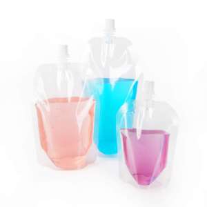 מתכלה לשימוש חוזר פלסטיק לעמוד Custom נוזל פירות מיץ פאוץ אריזת משקה זרבובית פאוץ תיק מיץ Doypack עם זרבובית - Product Image 6