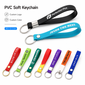 Custom Printed PVC Wrist Strap <b>Key</b> <b>Ring</b> Flexible Rubber Keychain Promotional Giveaway Gift - Product Image 2