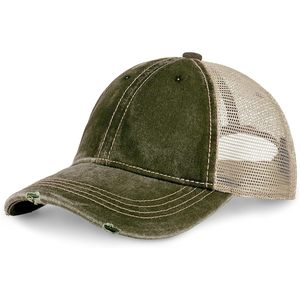 Gorra Trucker Premium de Malla Lavada para Uso Diario, Sin Estructura, Teñida con Pigmentos, Ajustable, para Exteriores, Común - Product Image 1
