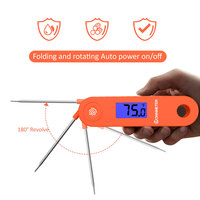 Thermomètre numérique pour viande Lonnmeter OEM/ODM intelligent, étanche IP68, lecture instantanée, sondes en acier inoxydable, haute précision 0,5°C
