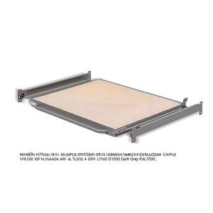 Fami 4-Edge Top avec système Multiplex et revêtement AR, extraction simple, L1160 D1000, gris foncé RAL7000 - Product Image 3