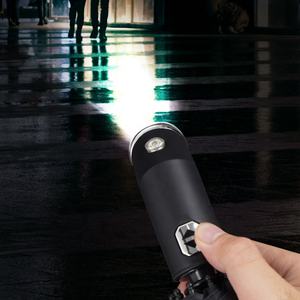 Ombrello pieghevole 3 ombrello con illuminazione a <span class=keywords><strong>LED</strong></span> con maniglia automatica impermeabile antivento con torcia elettrica - Product Image 3