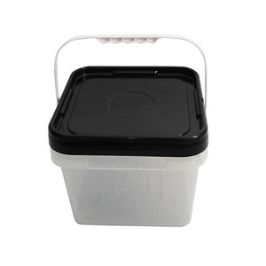 Customized packaging barrel Transparent storage <b>bucket</b> High-quality PP material With a <b>lid</b> 4L plastic <b>bucket</b> with handle - Product Image 5