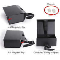 Boîte cadeau sur mesure en carton rigide avec fermeture magnétique, emballage de luxe, boîte pliante avec ruban, boîtes cadeaux avec couvercle magnétique
