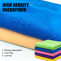 Serviettes de nettoyage en microfibre douces, colorées, à séchage rapide, sans peluches, super absorbantes, en nanofibre, pour le detailing automobile, la cuisine et la maison (vente en gros)