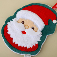 FF3451 Nouveau Xmas Christmas Santa Serviette De Séchage Des Mains Absorbants Chiffons De Nettoyage Chiffons Serviette De Noël Pour Salle De Bains Cuisine