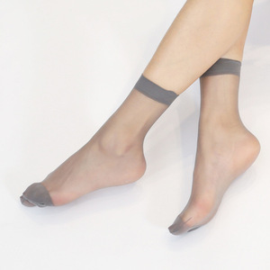 Crystal Stockings Ankle <b>Socks</b> Transparent Ultra Thin Women's Casual <b>Socks</b> Solid Color Polyester Fiber 100 Pairs - Product Image 3