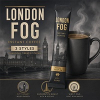 Kantong Plastik Sachet Kopi Instan London Skyline 2g Hitam Kuningan, Model Stick Bag Portabel Anti Sobek, untuk Merek Kota OEM