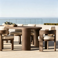 Ensemble de canapé et de chaises d'extérieur modernes en alliage d'aluminium pour la cour, l'hôtel, la villa - Meubles de jardin durables et imperméables
