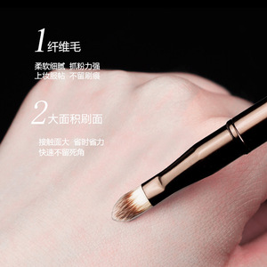 Pincel de Labios de Doble Punta, 10 mm, Pelo Sintético, Mango Metálico, Pincel de Maquillaje Portátil para Aplicación de Lápiz Labial - Product Image 2