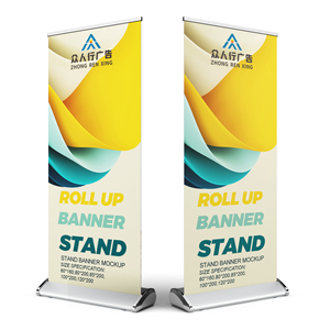 Venta al por mayor retractable standee aluminio Roll Up Pull Banner Stand Kakemono Roll Up - Product Image 3