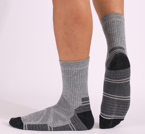 Calze <span class=keywords><strong>da</strong></span> <span class=keywords><strong>trekking</strong></span> personalizzate unisex in lana merino, spesse, calde, termiche, con mezza fodera in spugna per escursioni e stivali. - Product Image 3
