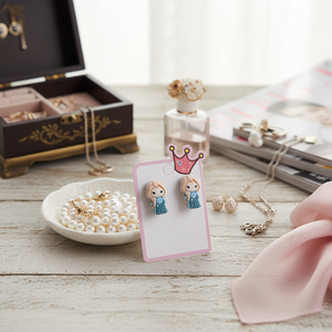 Vendita calda Trending stile Vintage lampadario orecchino Set arco croce in acciaio inox perla all'ingrosso - Product Image 2