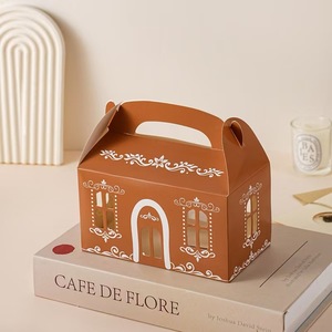 Caja de Pan de Jengibre con Temática Navideña, Caja de Dulces para el Día de San Valentín y Halloween, Caja de Pan Portátil - Product Image 1