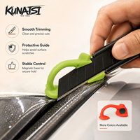 Guide de découpe de film PPF KUNAISI pour vitres, outil de découpe de vinyle plastique, limiteur de précision pour couteau de découpe pour l'habillage automobile