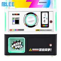 Distributeur de capsules Gacha à monnayeur 2 stations, marque BLEE, certifié CE, avec LED arc-en-ciel et bouton rotatif, pour jeux d'arcade parent-enfant