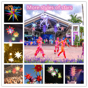Cazip dev LED aydınlatma şişme asılı yıldız balon moda kulübü süslemeleri için öğe reklam şişme - Product Image 5
