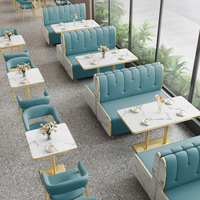 Ensemble table et chaises pour salon de thé, restaurant, style moderne et simple, en bois massif, avec canapé, idéal pour les desserts et les burgers
