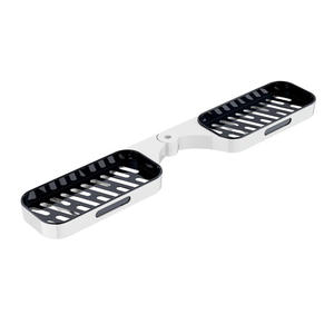 Estante de esquina de doble fila de plástico plegable estante de almacenamiento giratorio montado en la pared estante de drenaje de almacenamiento giratorio de baño de plástico - Product Image 1