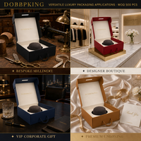 Boîte cadeau pliable personnalisée avec poignée, structure ondulée, emballage enduit, dessus ouvert, carton rigide