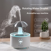 Diffuseur d'aromathérapie goutte de pluie coloré best-seller, humidificateur rotatif en forme de goutte d'eau avec télécommande, alimentation USB, minuterie, pour maison et bureau