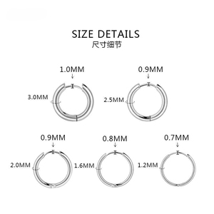 Boucles d'oreilles créoles en acier inoxydable poli faites à la main |   Couleurs Or PVD, Or Rose, Noir et Argent |   Hypoallergénique et durable - Product Image 5