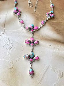 Collar de barra de piedra de caballo salvaje de plata esterlina hecho a mano - Product Image 2