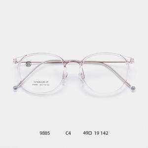 Montura de Gafas de Titanio Danyang, Montura Completa Redonda TR90, Ligeras, para Mujer, Modelo M9885 C2 49 19 142 - Product Image 3