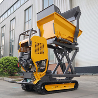 Voll hydraulischer 800kg Benzinmotor angetriebener Ketten transporter Selbst laden der Mini Dumper Truck Minidumper