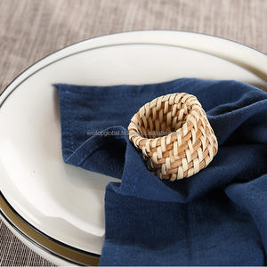 ชุดแหวนรัดผ้าเช็ดปากแบบใช้แล้วทิ้ง Wintop ทำจากหวายธรรมชาติ 100% ทอมือ เป็นมิตรกับสิ่งแวดล้อม สไตล์มินิมอลคลาสสิก สำหรับงานปาร์ตี้และงานแต่งงาน - Product Image 3