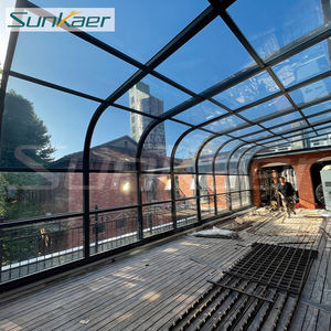 Diseño popular Proveedores de <span class=keywords><strong>vidrio</strong></span> de aluminio retráctil al aire libre sol gazebo sunroom patio recinto <span class=keywords><strong>terraza</strong></span> cubierta Casas Extensión - Product Image 4