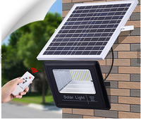 Projecteur solaire 25w 40w 60w 100w 200w, éclairage de jardin extérieur avec affichage de puissance IP67, Lumens élevés ABS LED projecteur intérieur