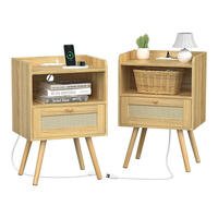 Mesa de Cabeceira Moderna com Gaveta Única, Estilo Minimalista, Gavetas Brancas, Móvel de Quarto com Pés para Armazenamento