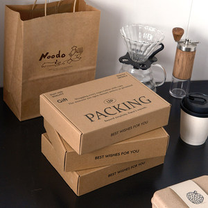 Boîtes en carton ondulé kraft recyclables personnalisées pour l'expédition, avec logo personnalisé, pliables, pour vêtements, cosmétiques, etc. - Product Image 3