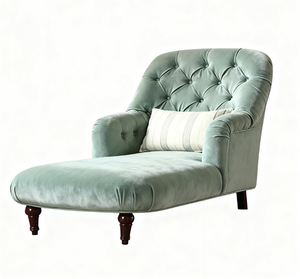 Mỹ Phong Cách Đất Nước Tufted Chenille Chaise Phòng Chờ Ghế Rắn Gỗ Chân Cổ Điển Nhà Giọng Ghế Cho Phòng Khách - Product Image 3