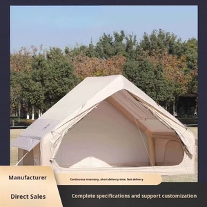 Tente de camping gonflable automatique 6,3 m² style maison de luxe, tente pneumatique en tissu Oxford imperméable 3000 mm pour le glamping familial - Product Image 2