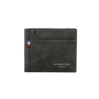 Dompet Bisnis Pria Two Torment Sand Dompet Multifungsi Tiket Logo Emas Muda Dompet Ringan