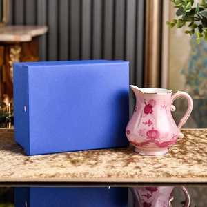 Luxurious rose-red Italian-style porcelain coffee <b>pot</b> sugar jar and milk jar <b>set</b>, suitable for both hotels and households. - Product Image 3