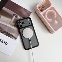 Nouvelle coque de téléphone tendance en TPU+PC magnétique givré effet peau, anti-chute et antichoc pour iPhone 18 17 Pro Max