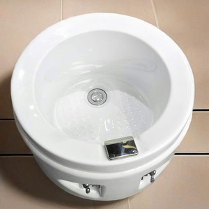 <b>White</b> <b>Acrylic</b> Pedicure Basin Foot Spa Wash Basin Massage Foot Sink for Salon and Home Use - Product Image 5