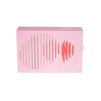 Boîtes cadeaux en papier recyclable personnalisées de luxe, laminage mat rose, gaufrage
