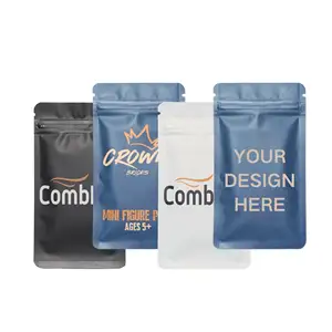 Bolsas de Mylar impresas personalizadas con muestra gratis, bolsas de té y café de fondo plano de papel de aluminio, bolsa Ziplock para paquete de alimentos en polvo