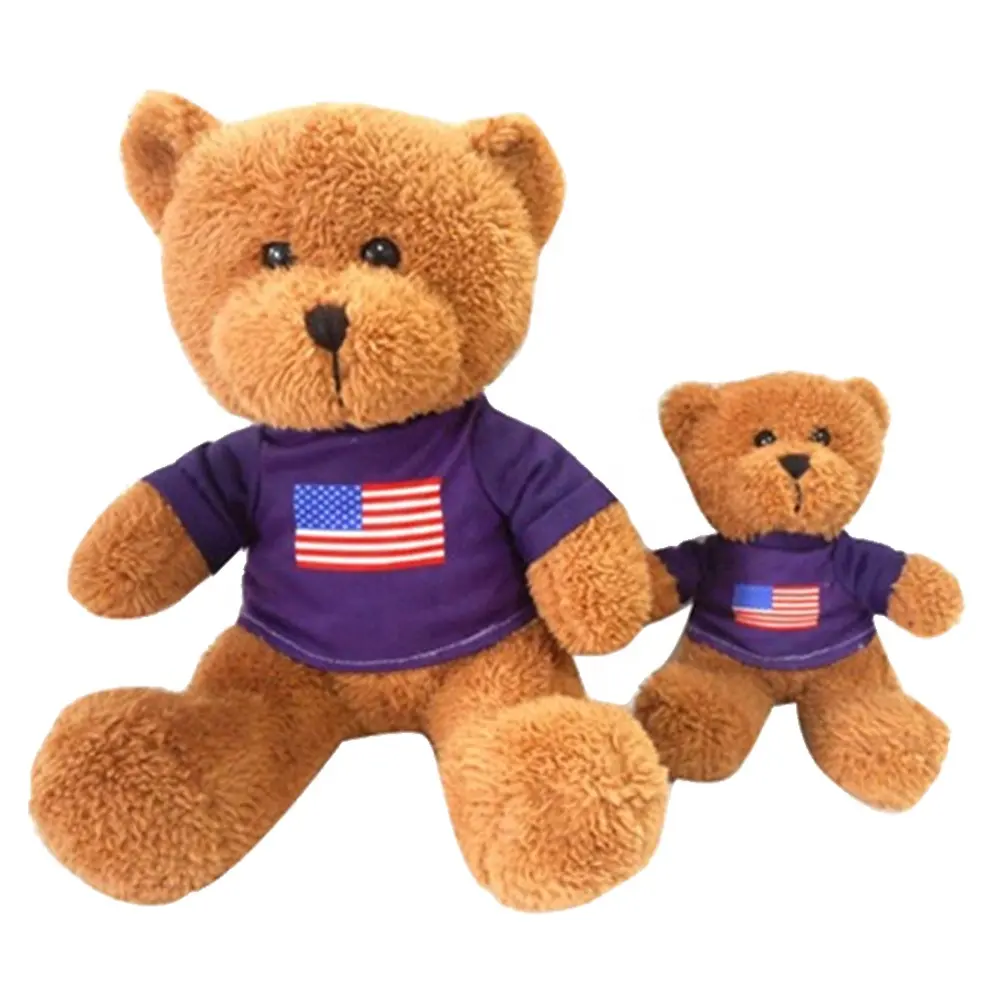 Oso de peluche de 30CM con Logo personalizado, regalo promocional, camisetas