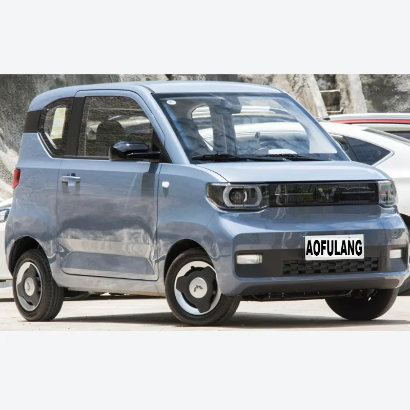 Blue Long Range Electric Private Car 4 Seats Wuling Mini EV New Energy Cheap Vehicle 300km Endurance