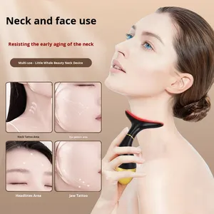 Nouveau masseur facial anti-rides pour le cou à lumière colorée, micro-courant, lifting et raffermissement du cou, étanche, beauté du cou de cygne - Product Image 3
