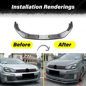 For <b>Golf</b> <b>MK6</b> 2009 2010 2011 2012 Front Bumper Lip Lower Chin <b>Spoiler</b> Automobile Decorate Parts - Product Image 2