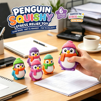 Nouveau Jouet Anti-Stress Portable en Forme de Pingouin Mignon à Presser – Doux et Adorable
